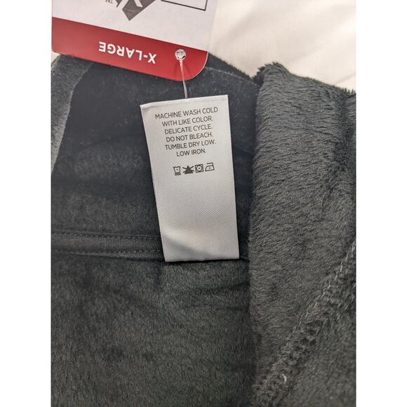 Members Mark Plush Hoodie XL Black Velour Soft Side Split Relaxed Fit Sweatshirt - Picture 6 of 11